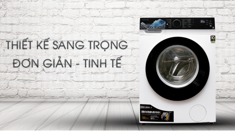 Máy giặt Toshiba được thiết kế sang trọng tinh tế